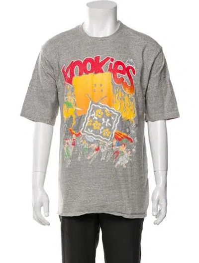 Pre-owned Kapital Top Tenjiku Graphic Print T-shirt In Grey