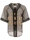 KAPITAL TRANSPARENT BASEBALL SHIRT