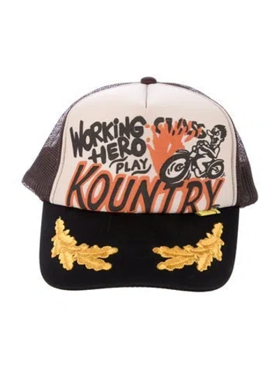 Pre-owned Kapital Trucker Hat In Brown
