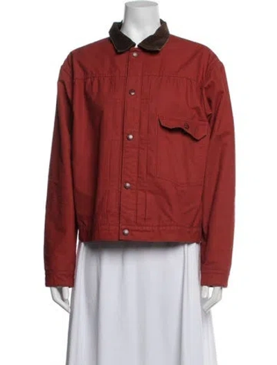 Pre-owned Kapital Typewriter Jacket In Orange