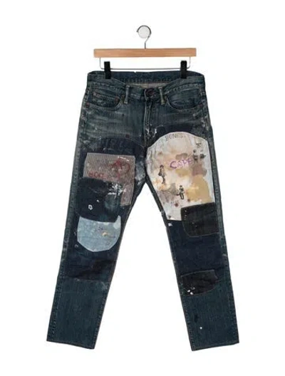 Pre-owned Kapital Vintage Straight-leg Jeans In Blue