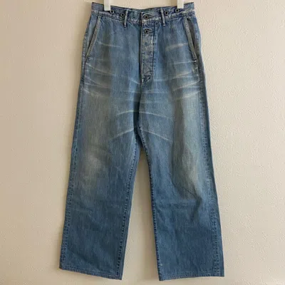 Pre-owned Kapital Vintage Weathering Laurel Button Denim Pants