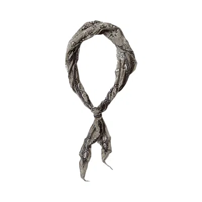 Pre-owned Kapital Washer Silk Neckerchief (cookie) 'grey/khaki' | Men's Size Onesize In Gray