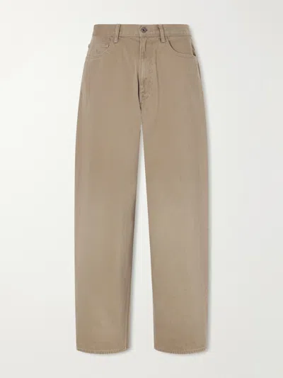 Kapital Wide-leg Cotton Trousers In Brown