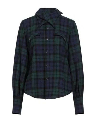 Kapital Woman Shirt Dark Green Size 1 Wool, Nylon In Black