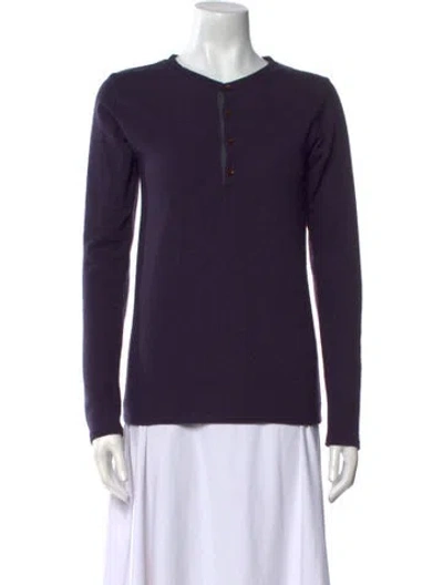 Pre-owned Kapital Wool Crew Neck Sweater In Purple