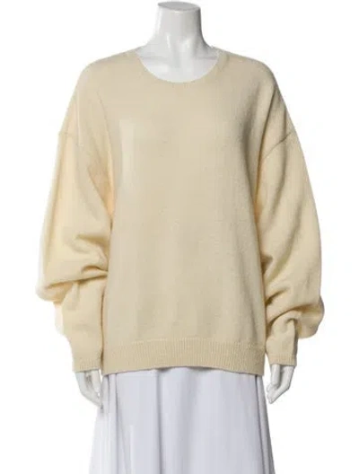 Pre-owned Kapital Wool Scoop Neck Sweater In Neutral