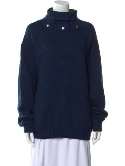 Pre-owned Kapital Wool Turtleneck Sweater In Blue