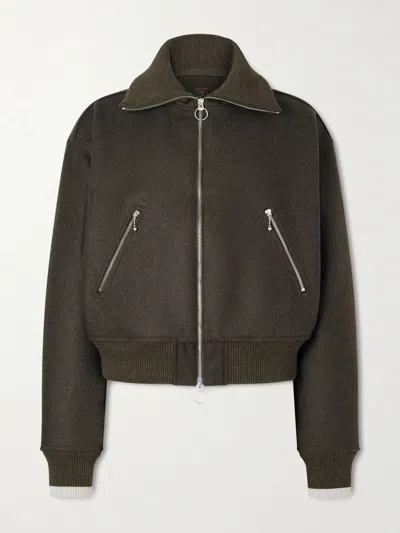 Kapital Wool-flannel Blouson Jacket In Green