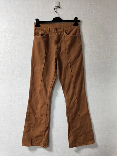 Pre-owned Kapital X Kapital Kountry Canvas 5p Rat Flare Pants In Brown