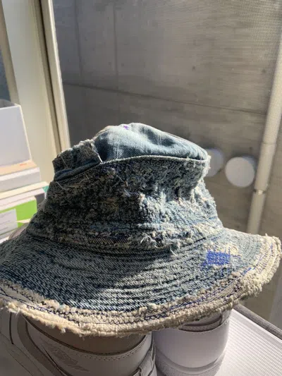 Pre-owned Kapital X Kapital Kountry Kapital Denim Bucket Hat In Navy
