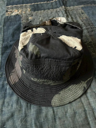 Pre-owned Kapital X Kapital Kountry Kapital Feather Camouflage Old Man And The Sea Hat In Black