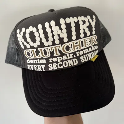 Pre-owned Kapital X Kapital Kountry Trucker Hat In Black