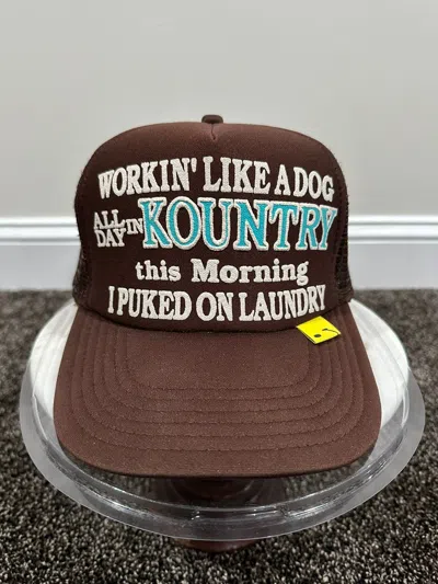 Pre-owned Kapital X Kapital Kountry Workin' Like A Dog Trucker Brown Hat 2020