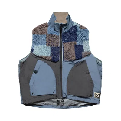 Pre-owned Kapital X Tugihagi Fleece Hutte Vest 'navy' | Blue | Men's Size 3