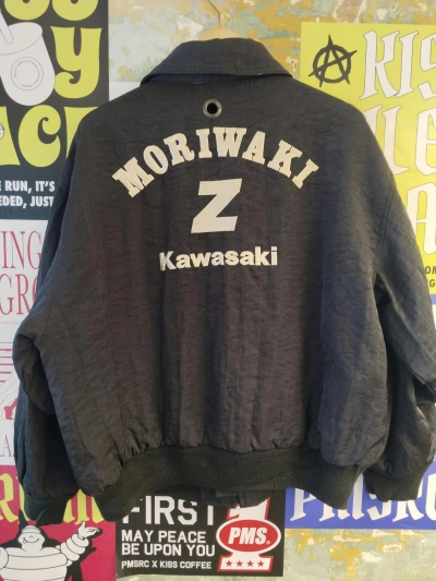 Pre-owned Kapital X Vintage Kawasaki Moriwaki Racing Jacket In Black