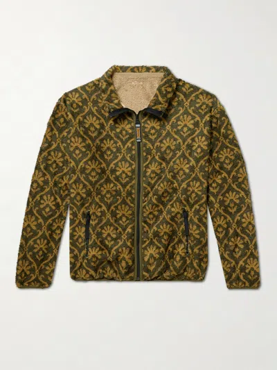 Kapital Yosemite Printed Fleece Jacket In Green