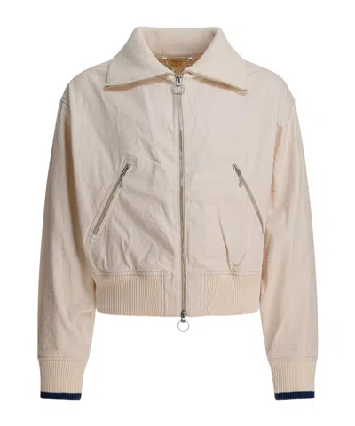 Kapital Zip-front Ribbed-cuff Jacket In Neutral