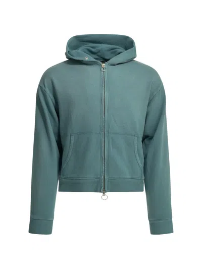 Kapital Zip-up Cotton Hoodie In Green