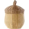 Kaplan Early Learning Company Acorn Washable Wicker Floor Basket In Brown