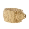 Kaplan Early Learning Company Hedgehog Washable Wicker Basket In Brown