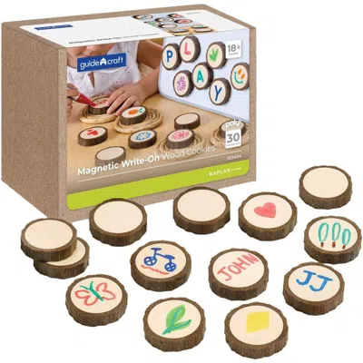 Kaplan Early Learning Company Kids'  Magnetic Write-on Wood Cookies In Brown
