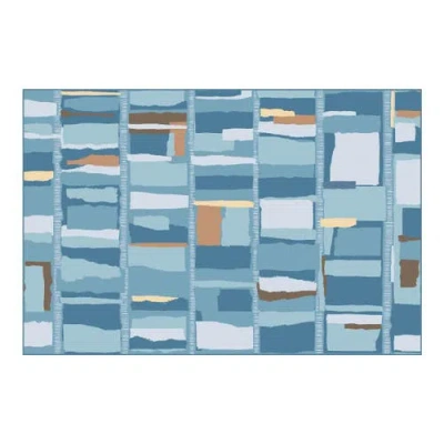 Kaplan Early Learning Company Mountain Clouds Carpet In Blue