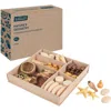 Kaplan Early Learning Company Nature's Geometry Toddler Loose Parts Stem Kit In Sand