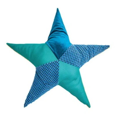 Kaplan Early Learning Company Kids'  Plush Sea Star Pillow In Blue