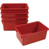 Kaplan Early Learning Company Red Colored Storage Bin In Red