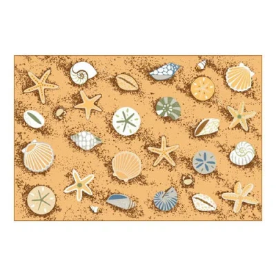 Kaplan Early Learning Company Seating Seashells Carpet In Sand