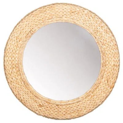 Kaplan Early Learning Company Sense Of Place Circle Acrylic Wall Mirror In Sand