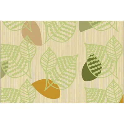 Kaplan Early Learning Company Sense Of Place Leaf Carpet In Green