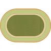 Kaplan Early Learning Company Sense Of Place Lowland Stripe Green Oval Carpet In Green