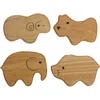 Kaplan Early Learning Company Soft Sounds 4 Wooden Animal Shakers In Sand
