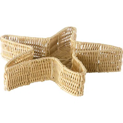 Kaplan Early Learning Company Starfish Washable Wicker Basket In Brown