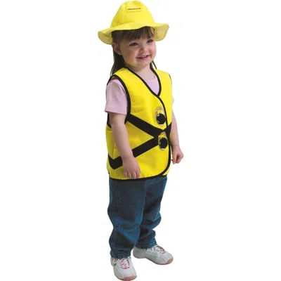 Kaplan Early Learning Company Kids'  Toddler Construction Worker Vest & Hat In Multi