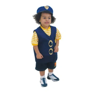 Kaplan Early Learning Company Kids'  Toddler Police Officer Vest & Hat In Blue