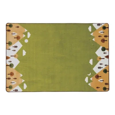 Kaplan Early Learning Company Tranquil Mountains Carpet In Green