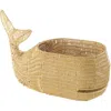 Kaplan Early Learning Company Whale Washable Wicker Floor Basket In Brown