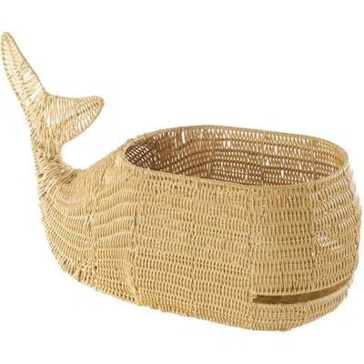 Kaplan Early Learning Company Whale Washable Wicker Floor Basket In Brown