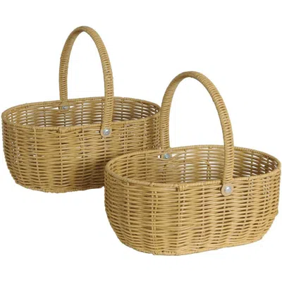 Kaplan Early Learning Company Wicker Storage Basket In Brown