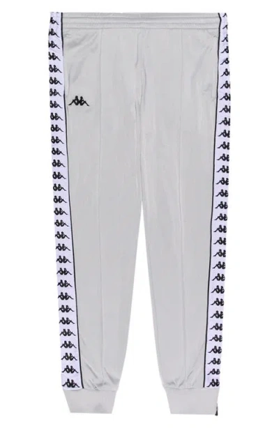 Kappa 222 Banda Rastoria Slim Fit Tricot Joggers In Grey/white/black