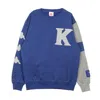 Kappa Authentic Benchi Men's Crewneck Sweatshirt Blue Md/grey Lt In Blue Md/grey Lt