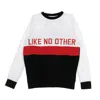 Kappa Authentic Bethek Men's Crewneck Sweatshirt White/black/red In Black