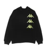 Kappa Authentic Floris Men's Hoodie In Black/green Lime