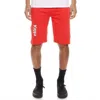 Kappa Authentic Hb Eloss Pull On Shorts In Red/white In Red