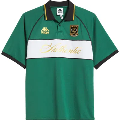 Kappa Authentic Norton Soccer Shirt In Green Eden-white