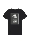 Kappa Authentic Novo Tee In Black & White