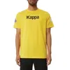 Kappa Authentic Paroo Tee Shirt In Yellow/violet-white/black In Multi
